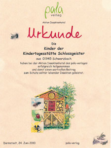Aktion Insektenhotel - pala Verlag