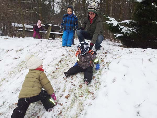 Winterfreu(n)de auf dem Sportplatz