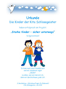 Projekt: Starke Kinder - sicher unterwegs